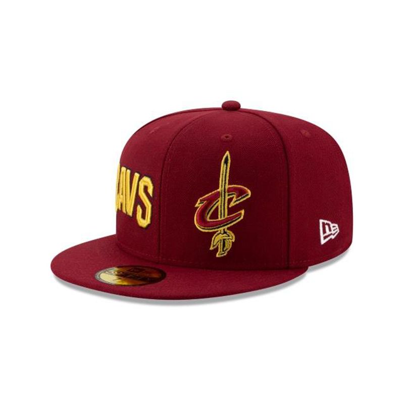 NBA Cleveland Cavaliers Double Hit 59Fifty Fitted (JHB0937) - Red New Era Caps